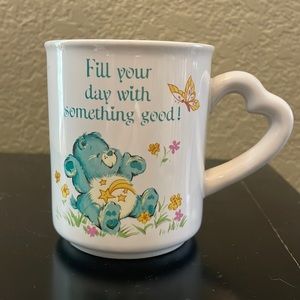 Vintage Care Bears Mug, 1983, American Greetings, Heart Handle. Wish Bear
